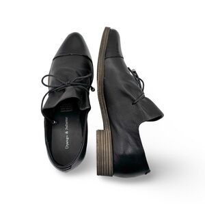 DJANGO & JULIETTE Kotty Black Leather/Patent Flat New In Box